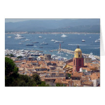 saint tropez view harbour card
