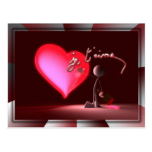 Saint Valentin Coeur Carte Postale