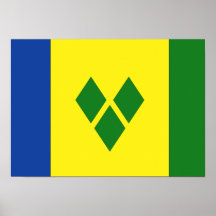 Saint Vincent Flag Posters