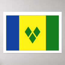 Saint Vincent Flag Print