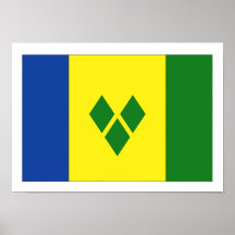 Saint Vincent Flag Poster