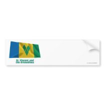 Saint Vincent Waving Flag with Name