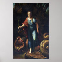 Sainte Marguerite by Raphael Poster