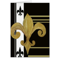 Saints Black and Gold Fleur de lis Cards