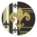 Saints Black and Gold Fleur de lis Stickers