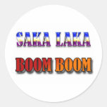 Saka Laka Boom Boom Round Stickers