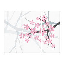 Sakura a enveloppé la toile toiles tendues sur châssis