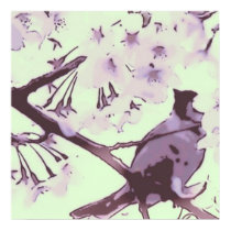 Sakura + bird posters
