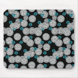 Sakura black tiffany blue flowers floral pattern mousepads