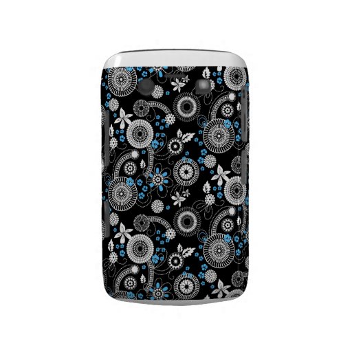 Sakura black white & tiffany blue Bold case Blackberry Cases