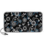 Sakura black white & tiffany blue Doodle speaker