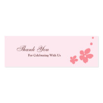 Sakura Blossoms Silhouette Favour Tag Business Cards