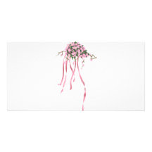 Sakura Bouquet Custom Photo Card