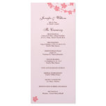 Sakura Branch Silhouette Wedding Program Rack Card Design