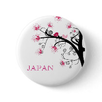 Sakura Japanese Pink Cherry Blossom & Sweet Birds