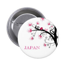 Sakura Japanese Pink Cherry Blossom & Sweet Birds