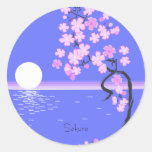 Sakura Round Stickers