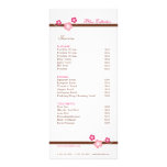 Sakura Spa Menu Template - Double Sided Personalized Rack Card