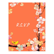 Sakura: Wedding RSVP Postcards