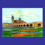 Salamanca (Cathedral & Roman Bridge) Tormes River posters