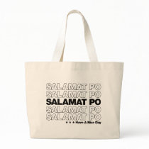 Salamat Po “Thank You” Grocery Bag Design - Black