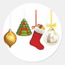 Sale Christmas decorations Round Stickers