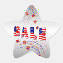 Sale In Flag Design Star Stickers
