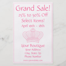 Sale - Pink Crown *** Flyer Design