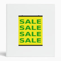 Sale Sign 3 Ring Binder