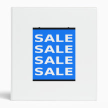Sale Sign 3 Ring Binders