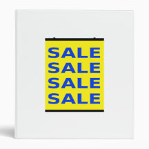 Sale Sign 3 Ring Binders