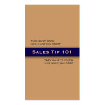 Sales Tip 101 Bookmark Business Card