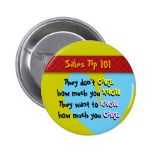Sales Tip 101 Motivational Selling Button