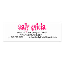 Sally Kricia, Make-Up Artist   Designer   Styli... Business Card