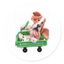 sally wagon round stickers