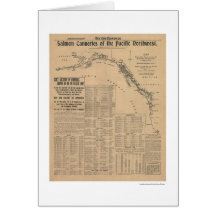 Salmon Canneries of the Pacific Northwest 1901 Greeting Card