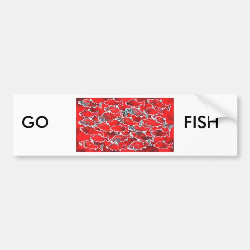 SALMON FISH REDS BUMPER STICKER