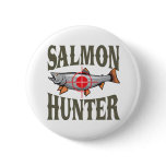 Salmon Hunter Button