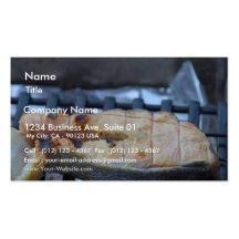 Salmon On Grill Business Card