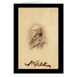 Salmon P. Chase Signed Card 1862
