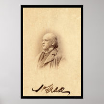 Salmon P. Chase Signed Card 1862 Posters