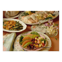 Salmon platter, apple-grapefruit salad announcements
