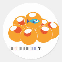 salmon roe round stickers