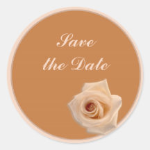 Salmon Rose Round Sticker