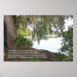 Salmos 1:1-3 (Cartel con Rio y Arbol Horizontal) Print
