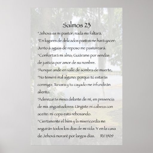 Salmos 23 Cartel Print