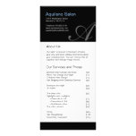 Salon and Spa Price List & Rack Card