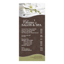 Salon and Spa Rack Card