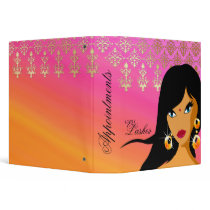 Salon Binder Appointment Book Bindi Woman Pink Org