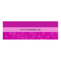 Salon Bookmark Spa damask floral flower pink Business Card